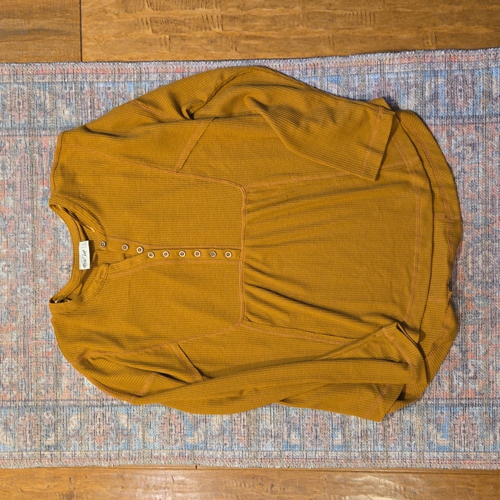 Babydoll Waffle Long Sleeve Shiet
